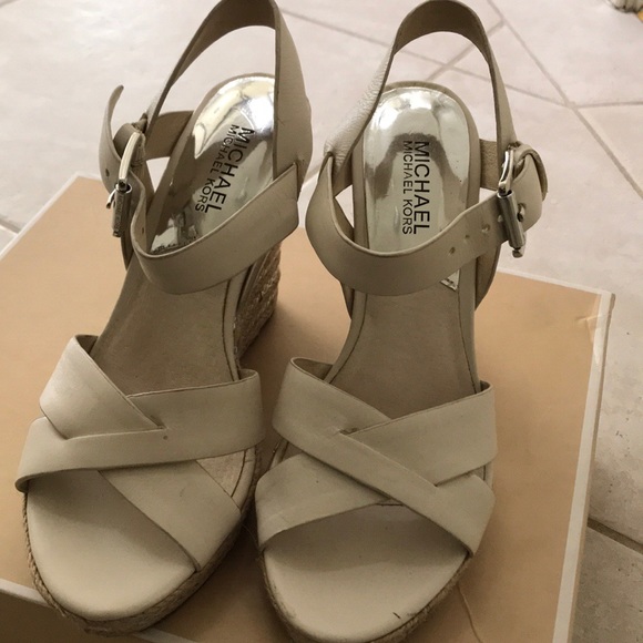 Michael Kors leather sandals, high heel - Picture 1 of 5